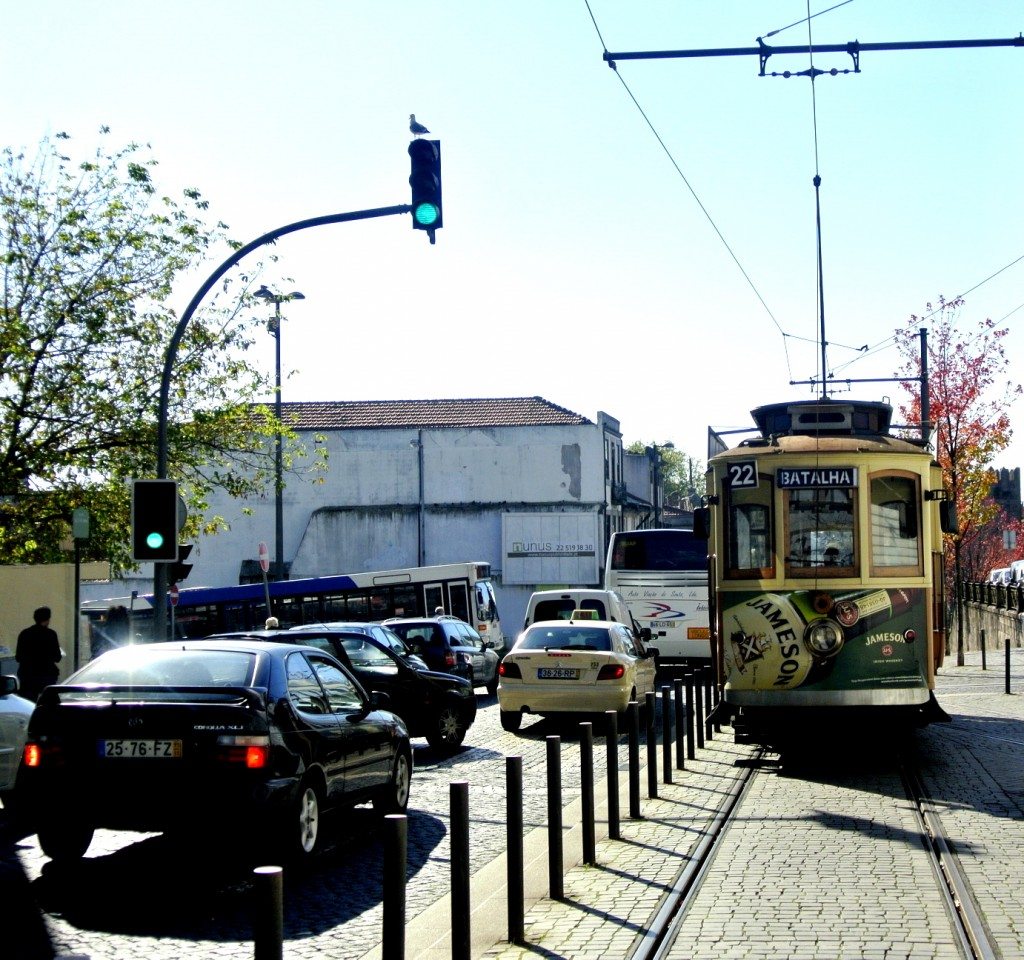 Starobylá električka v Porte