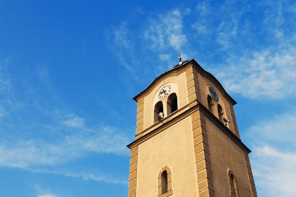 Veža s hodinami Berovo v Macedónsku