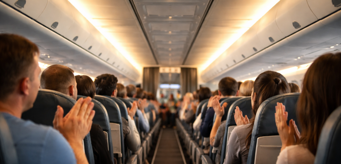 Aerolinky zrejme zavedú nový poplatok: 3€ za tlieskanie po pristátí, biznis trieda tlieska zadarmo