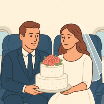 Odpovedáme na otázky klientov: Môžem držať počas letu v lietadle svadobnú tortu na kolenách?